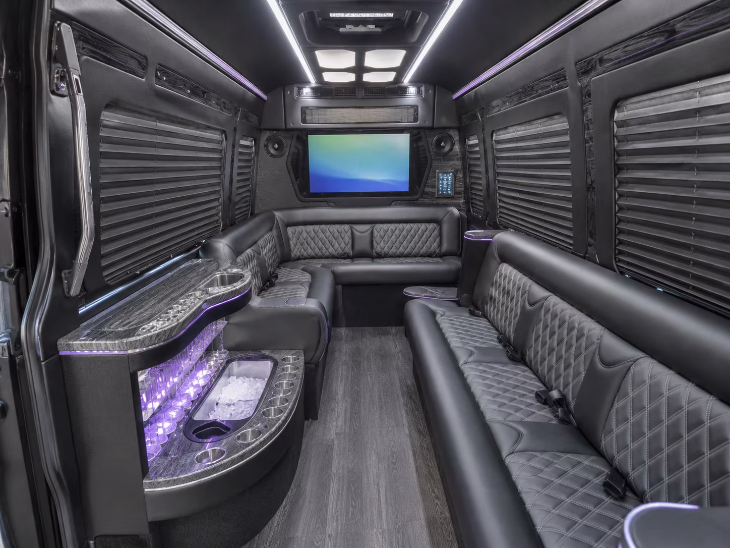 orlando 40 passenger party bus interior