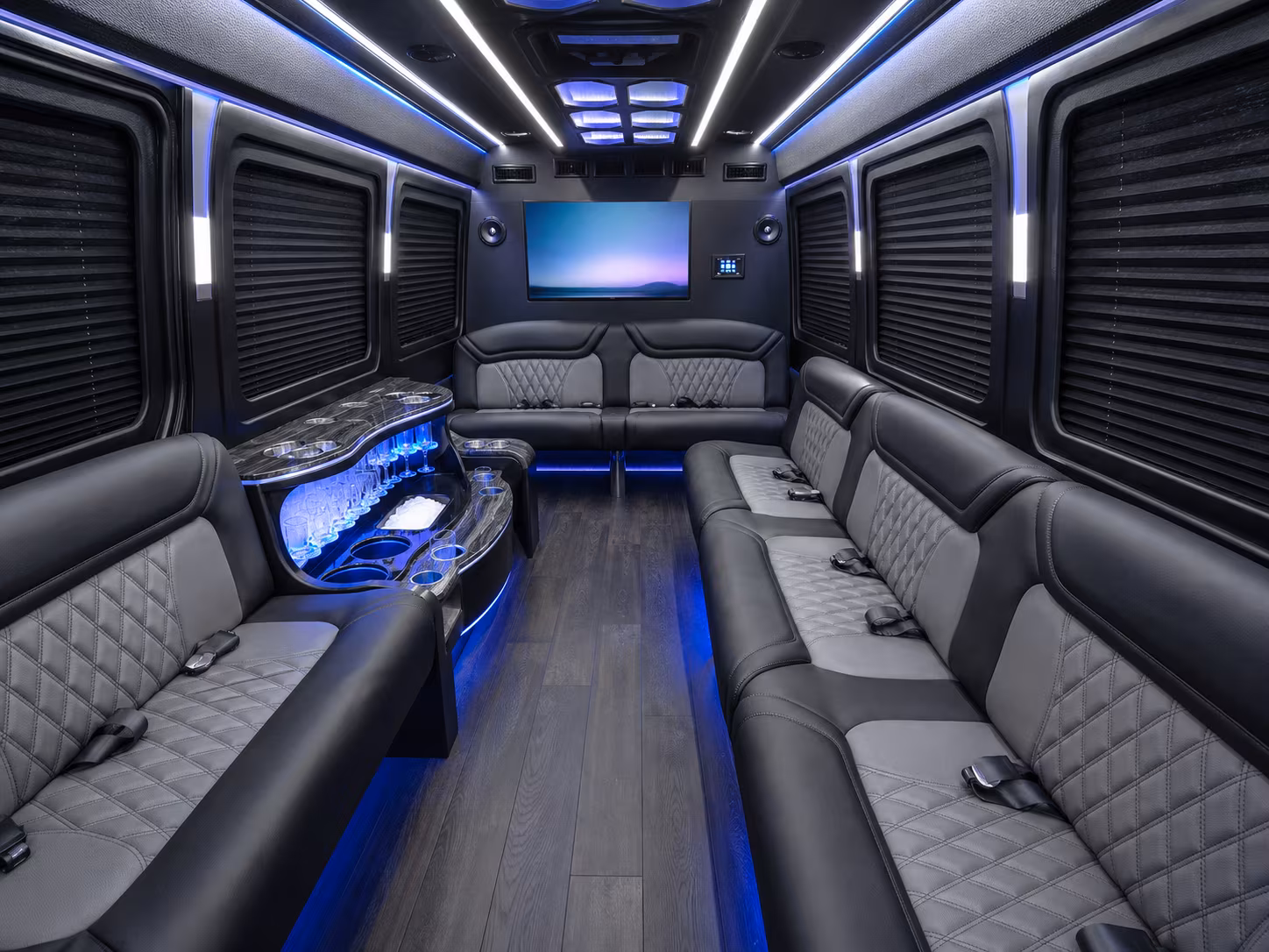 orlando 50 passenger party bus interior