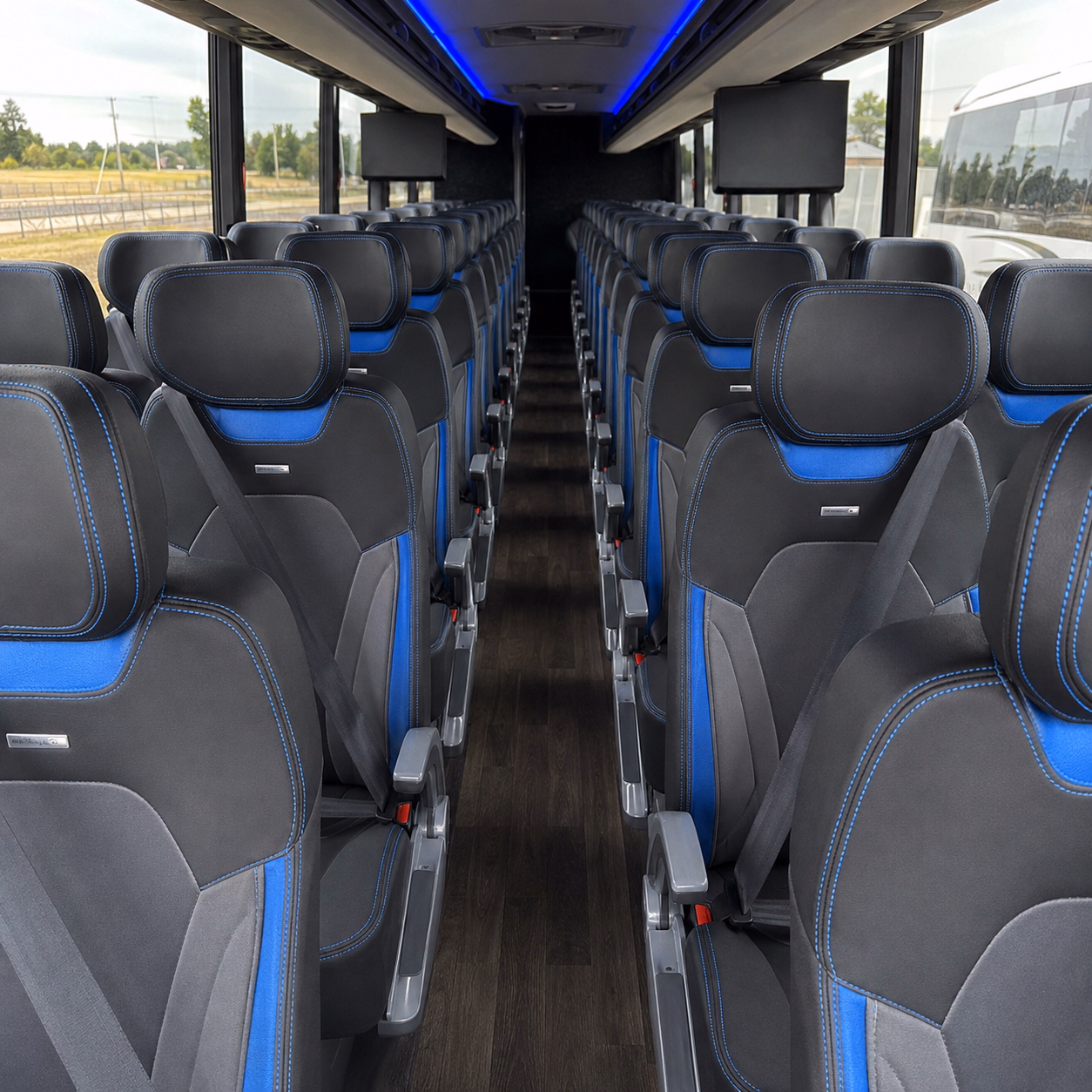 orlando charter bus rental interior