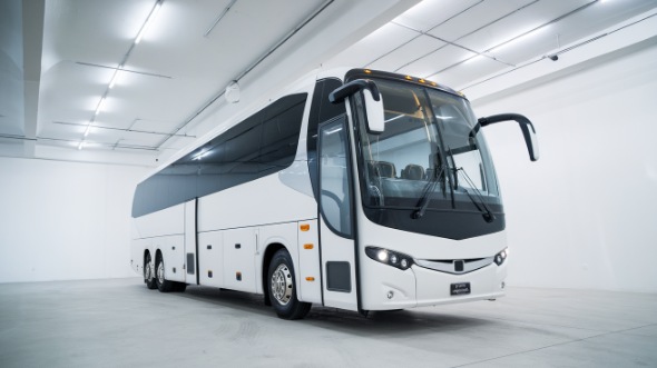 56 passenger charter bus exterior