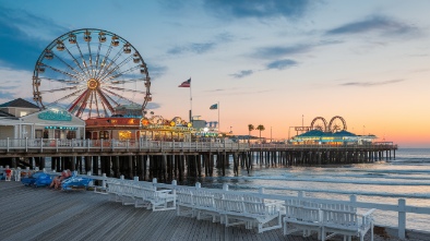 boardwalk amusement area and pier