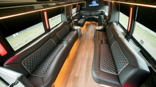 orlando party bus rental interior