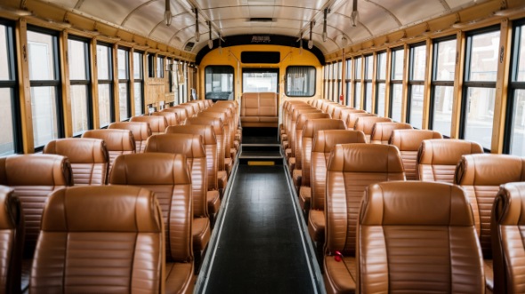 orlando school bus rental interior